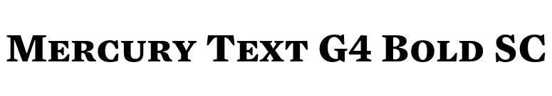 Mercury Text G4 Bold SC font preview