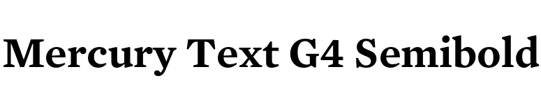 Mercury Text G4 Semibold font preview