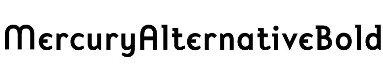 MercuryAlternativeBold font preview