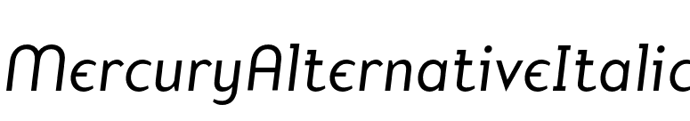 MercuryAlternativeItalic font preview