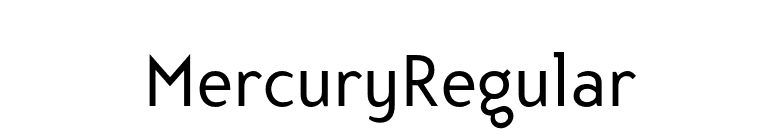 MercuryRegular font preview