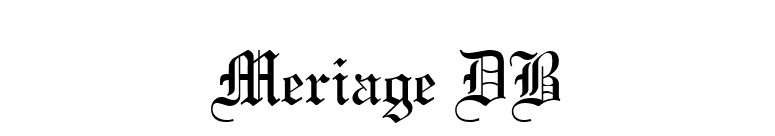 Meriage DB font preview