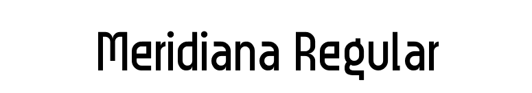 Meridiana Regular font preview