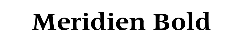 Meridien Bold font preview
