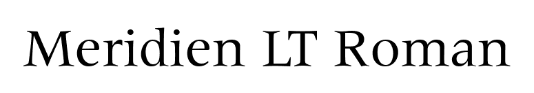 Meridien LT Roman font preview