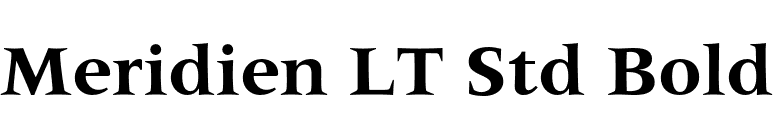 Meridien LT Std Bold font preview