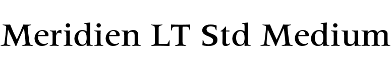 Meridien LT Std Medium font preview