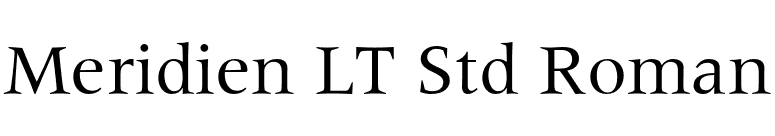 Meridien LT Std Roman font preview