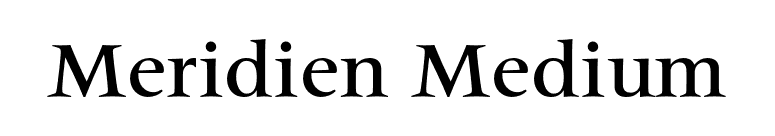 Meridien Medium font preview