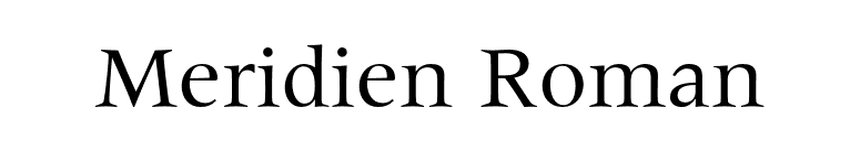 Meridien Roman font preview