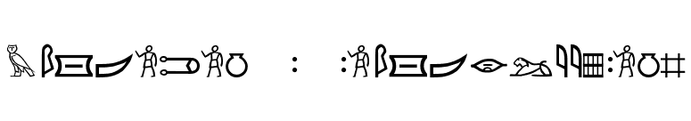 Meroitic - Hieroglyphics font preview