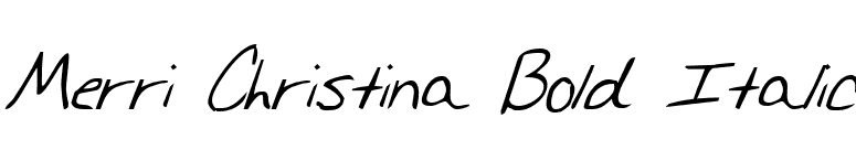 Merri Christina Bold Italic font preview