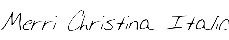 Merri Christina Italic font preview