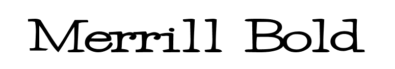 Merrill Bold font preview