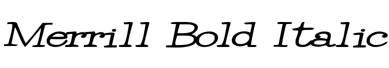 Merrill Bold Italic font preview