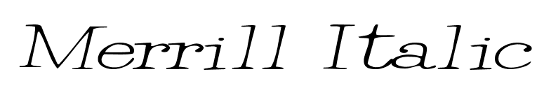 Merrill Italic font preview