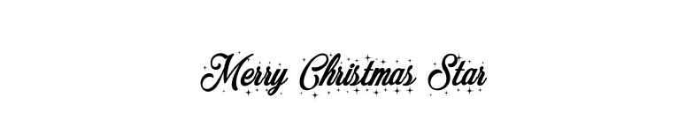 Merry Christmas Star font preview