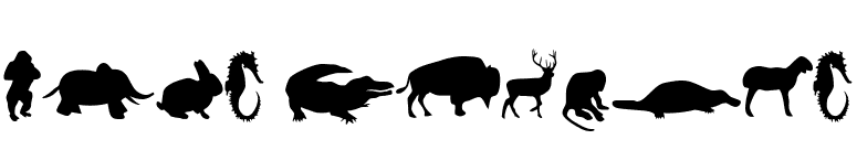 Mers Animals font preview
