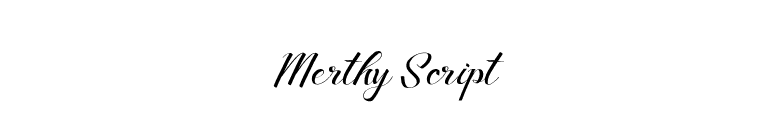 Merthy Script font preview