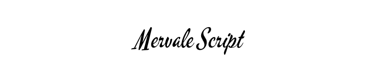Mervale Script font preview