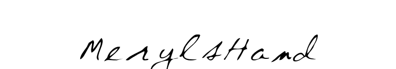 MerylsHand font preview