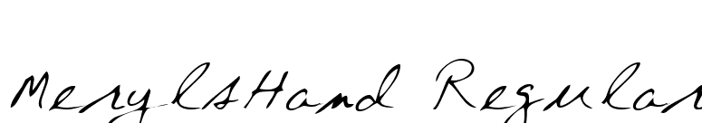 MerylsHand Regular font preview