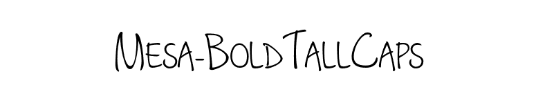 Mesa-BoldTallCaps font preview