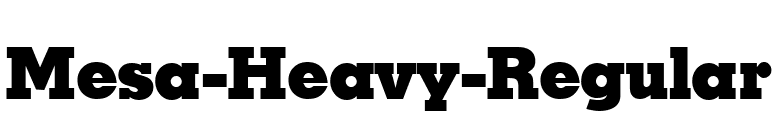 Mesa-Heavy-Regular font preview