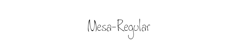 Mesa-Regular font preview