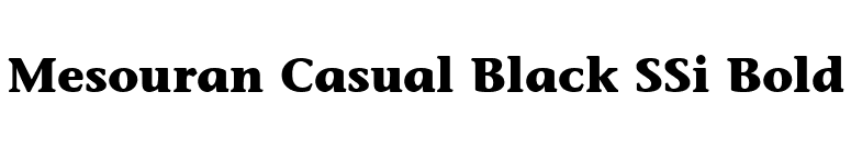 Mesouran Casual Black SSi Bold font preview