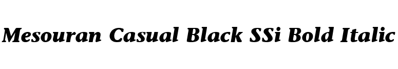 Mesouran Casual Black SSi Bold Italic font preview