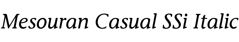 Mesouran Casual SSi Italic font preview