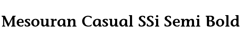 Mesouran Casual SSi Semi Bold font preview