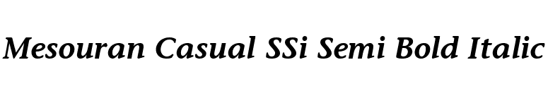 Mesouran Casual SSi Semi Bold Italic font preview