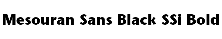 Mesouran Sans Black SSi Bold font preview