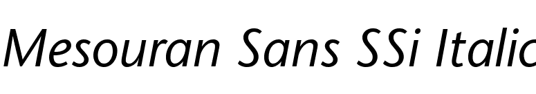 Mesouran Sans SSi Italic font preview