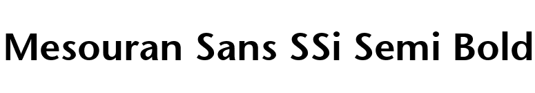 Mesouran Sans SSi Semi Bold font preview