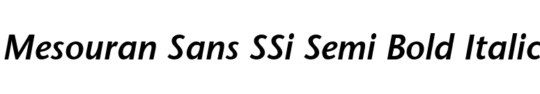Mesouran Sans SSi Semi Bold Italic font preview