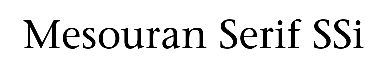 Mesouran Serif SSi font preview