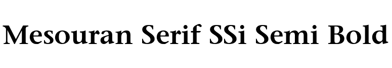 Mesouran Serif SSi Semi Bold font preview