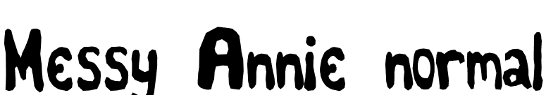 Messy Annie normal font preview