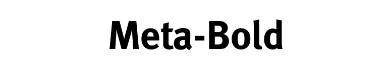 Meta-Bold font preview
