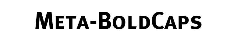 Meta-BoldCaps font preview