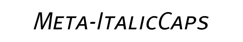 Meta-ItalicCaps font preview