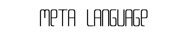 Meta Language font preview