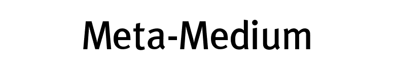 Meta-Medium font preview