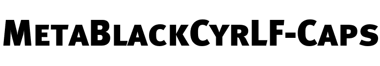 MetaBlackCyrLF-Caps font preview