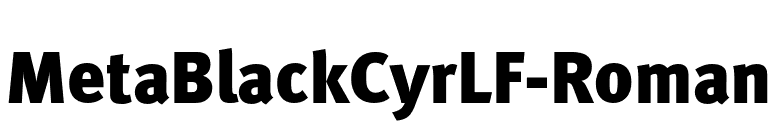 MetaBlackCyrLF-Roman font preview