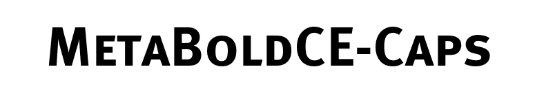 MetaBoldCE-Caps font preview