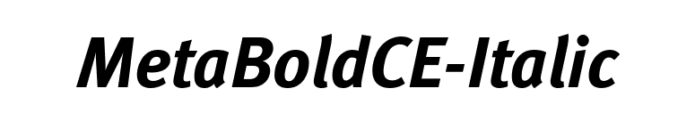 MetaBoldCE-Italic font preview